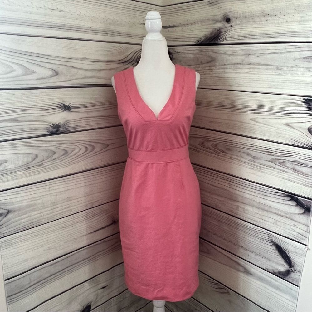 J. Crew Vintage Pink V Neck A-Line Sleeveless Dress Size 2